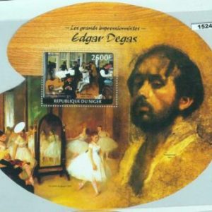 M1524 - NIGER, ERROR, 2014 HOJA MISSPERF: Edgar Degas, Arte