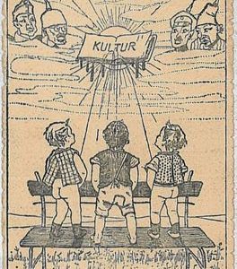 35559  CARTOLINA d'Epoca - SATIRICHE satirica 1a GUERRA - Firmata B. FELIN
