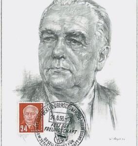 32593 - GERMANY DDR  - MAXIMUM CARD - 1956 - POLITICS