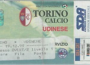 74286 - Vecchio  BIGLIETTO PARTITA CALCIO - 1999 / 2000 : TORINO  / UDINESE