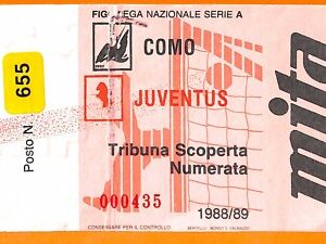 C0666 - Vecchio BIGLIETTO PARTITA CALCIO - COMO VS JUVENTUS