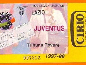 C0694 - Vecchio BIGLIETTO PARTITA CALCIO - LAZIO VS JUVENTUS