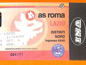 C0698 - Vecchio BIGLIETTO PARTITA CALCIO - ROMA VS LAZIO