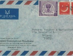 86182 - PAKISTAN - POSTAL HISTORY -  Airmail  COVER to ITALY  1950's