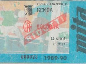 C0105 - Vecchio  BIGLIETTO PARTITA CALCIO - 1989 / 1990 : GENOA - BOLOGNA