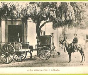 af0012 - ARGENTINA - VINTAGE POSTCARD - Alta Gracia, Cordoba - Calle Lozada