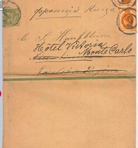 66503 - RUSSIA - POSTAL HISTORY -  STATIONERY WRAPPER to MONTECARLO Monaco 1898