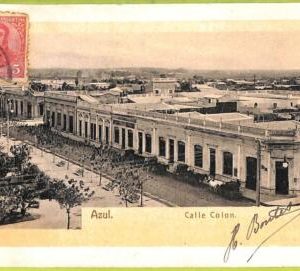 af0009 - ARGENTINA - VINTAGE POSTCARD - Azul, Calle Colon
