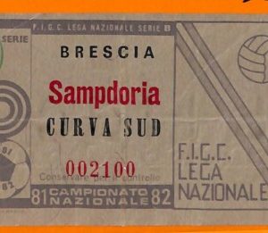 C0719 - Vecchio BIGLIETTO PARTITA CALCIO - BRESCIA VS SAMPDORIA