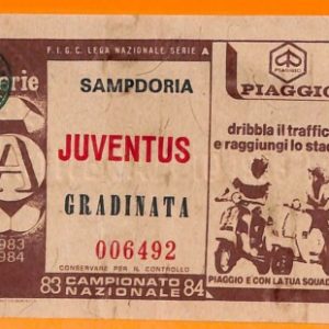 C0720 - Vecchio BIGLIETTO PARTITA CALCIO -  SAMPDORIA VS JUVENTUS