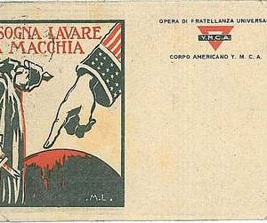 34536   Regno - FRANCHIGIA MILITARE :   BISOGNA LAVARE LA MACCHIA - M.L. 1919