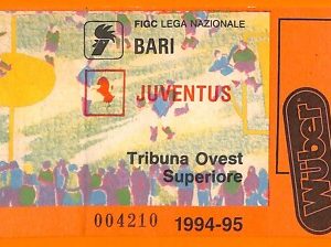 C0728 - Vecchio BIGLIETTO PARTITA CALCIO - BARI VS JUVENTUS