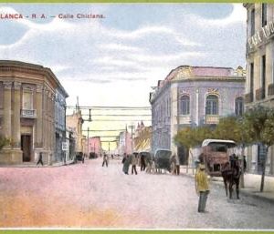 af0075 - ARGENTINA - VINTAGE POSTCARD - Bahia Blanca - Calle Chiclana
