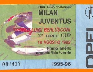 C0734 - Vecchio BIGLIETTO PARTITA CALCIO - MILAN VS JUVENTUS