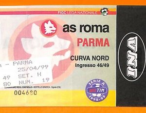C0743 - Vecchio BIGLIETTO PARTITA CALCIO - ROMA VS PARMA
