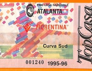 C0749 - Vecchio BIGLIETTO PARTITA CALCIO -  ATALANTA VS FIORENTINA
