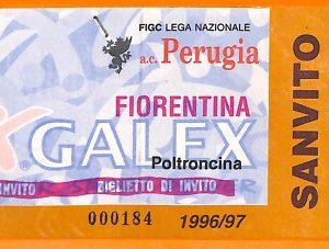 C0756 - Vecchio BIGLIETTO PARTITA CALCIO - PERUGIA VS FIORENTINA