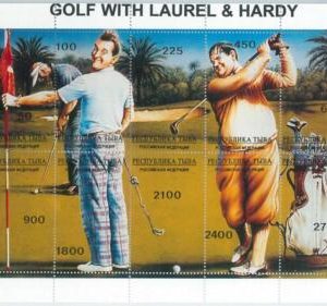 M2049 - Russian -  MINIATURE SHEET: Golf, Laurel & Hardy, Cinema
