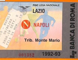 C0761 - Vecchio BIGLIETTO PARTITA CALCIO - LAZIO VS NAPOLI