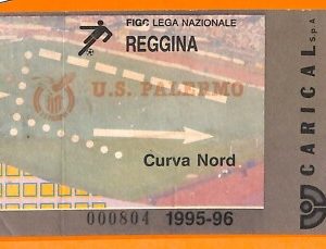 C0764 - Vecchio BIGLIETTO PARTITA CALCIO - REGGINA VS PALERMO