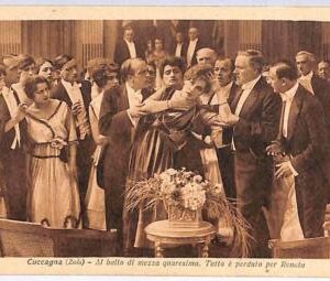 ad8970 -  VINTAGE POSTCARD - Theatre Scene - CUCAGNA Emile Zola ITALY
