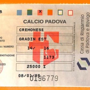 C0772 - Vecchio BIGLIETTO PARTITA CALCIO - PADOVA