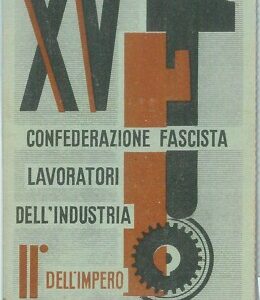 87176  - vintage document  TESSERA D'EPOCA -  CONFEDERAZIONE F Industria 1937
