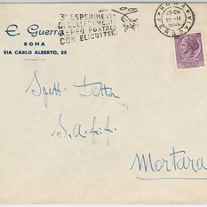 47389  - ITALIA Repubblica - catalogo PELLEGRINI 665 Esperimento ELICOTTERO 1959