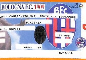 C0821 - Vecchio BIGLIETTO PARTITA CALCIO - BOLOGNA VS PIACENZA