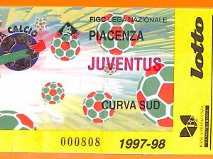 C0822 - Vecchio BIGLIETTO PARTITA CALCIO - PIACENZA VS JUVENTUS