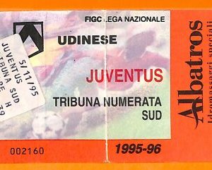 C0823 - Vecchio BIGLIETTO PARTITA CALCIO - UDINESE VS JUVENTUS