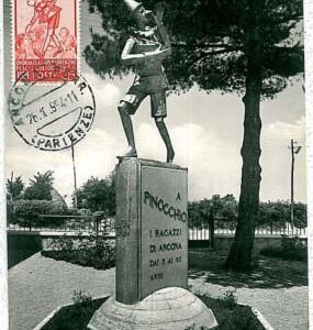 21941 -  ITALY  - MAXIMUM CARD - 1954 -  ARCHITECTURE LITTERATURE- PINOCCHIO