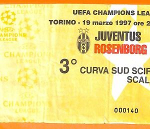 C0827 - Vecchio BIGLIETTO PARTITA CALCIO -  JUVENTUS VS ROSENBORG