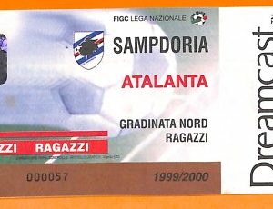 C0837 - Vecchio BIGLIETTO PARTITA CALCIO - SAMPDORIA VS ATALANTA