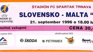 C0847 - Vecchio BIGLIETTO PARTITA CALCIO - SLOVENSKO VS MALTA