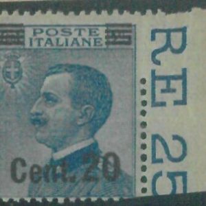 87928A - ITALIA REGNO -  Sassone 176   Varietà  DENTELLATURA PARZIALE - Nuovo *