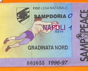 C0856 - Vecchio BIGLIETTO PARTITA CALCIO -  SAMPDORIA VS NAPOLI