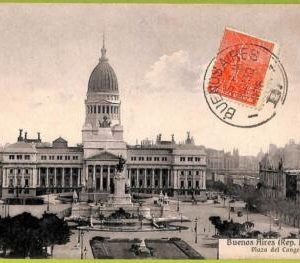 af0097 - ARGENTINA - VINTAGE POSTCARD - Buenos Aires - Plaza del Congreso - 1916