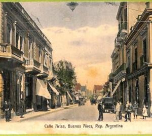af0133 - ARGENTINA - VINTAGE POSTCARD - Buenos Aires  - Calle Artes