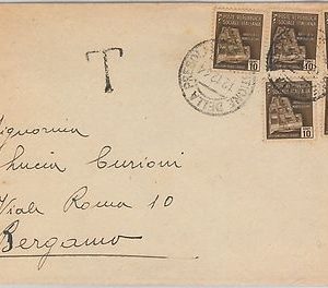 54026  - ITALIA RSI - Storia Postale: MONUMENTI DISTRUTTI su BUSTA TASSATA 1944