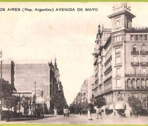 af0121 - ARGENTINA - VINTAGE POSTCARD - Buenos Aires - Avenida de Majo - 1923