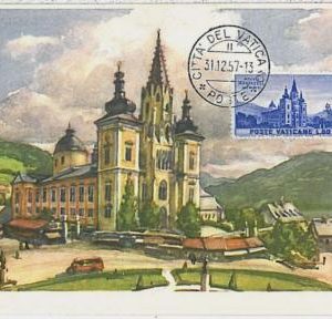 30206 - VATICANO- POSTAL HISTORY - MAXIMUM CARD - 1957 - ARCHITECTURE