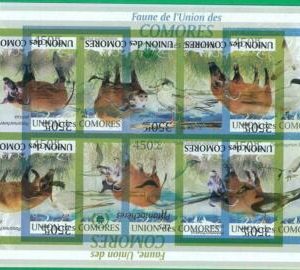 A0412 - KOMOREN - ERROR IMPERF 2009 VÖGEL & WILDE SCHWEINE Überlappende Drucke