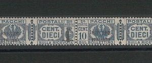 55555  - RSI - Varietà  PACCHI POSTALI : Sassone 37 + 37c  coppia **