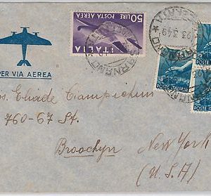 47399 - ITALIA REPUBBLICA - Storia Postale: BUSTA posta Aerea affrancata 100 L.