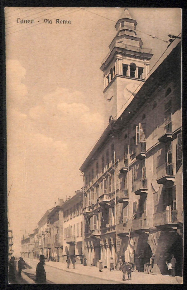 ab4220  -  CARTOLINA  D'EPOCA -  Cuneo - Via Roma