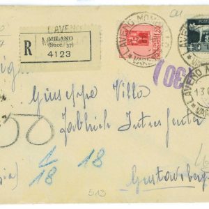 P2444 - ITALIA RSI , 13.6.1944 , MISTA REGNO RSI , DESTINAZIONE INCONSUETA