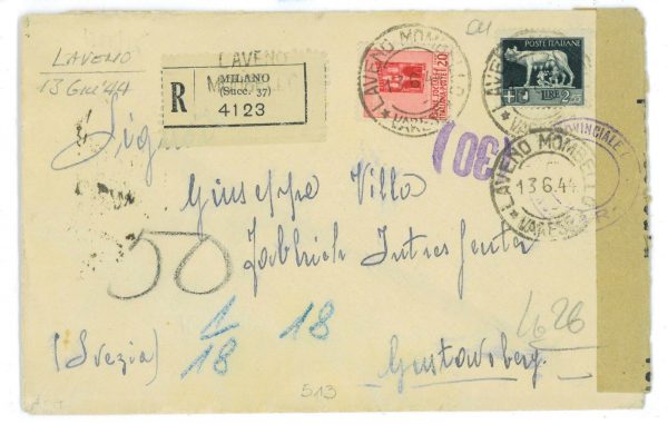 P2444 - ITALIA RSI , 13.6.1944 , MISTA REGNO RSI , DESTINAZIONE INCONSUETA