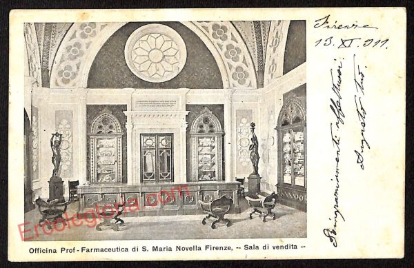 ae7425 - CARTOLINA D'EPOCA - Firenze Città - Farmaceutica di S: Maria Novella