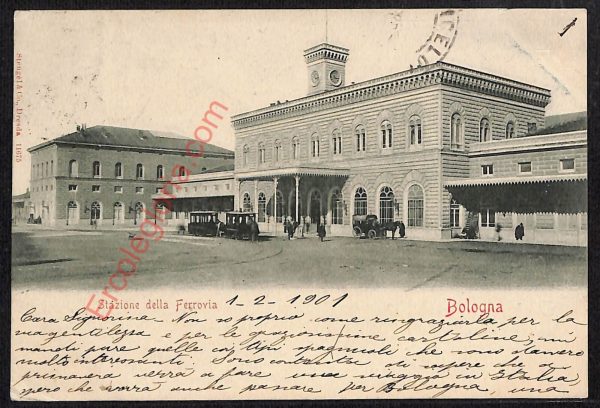 ae2552 - CARTOLINA  D'EPOCA - Bologna Città - Stazione Ferrovia